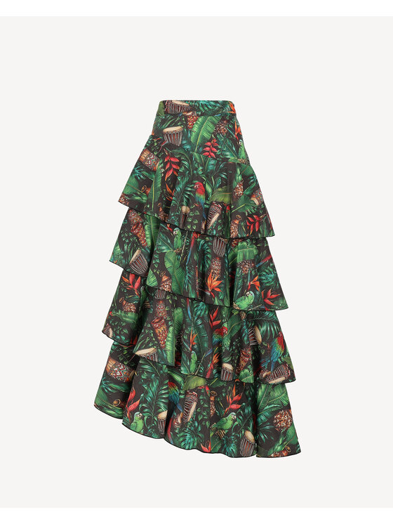 Castellani Castellani Spódnica maxi Spódnica Belisa Zielony Regular Fit