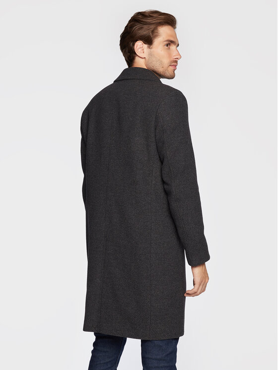 Sisley Sisley Μάλλινο παλτό 2NANSN00Y Γκρι Regular Fit