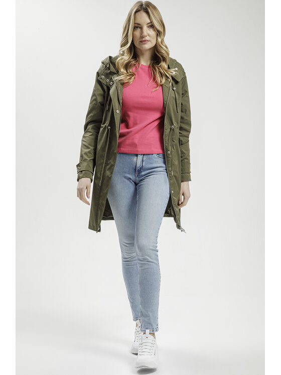 Cross Jeans Cross Jeans Płaszcz przejściowy 81252-015 Zielony