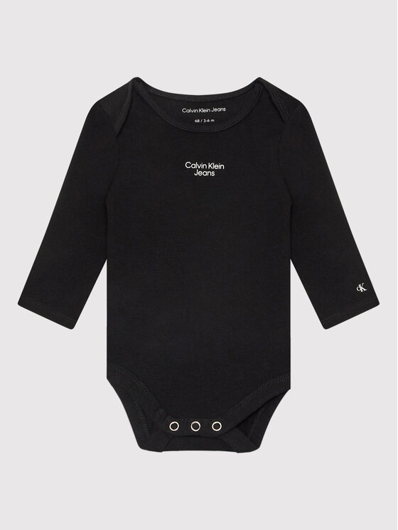 Calvin Klein Jeans Calvin Klein Jeans Komplet otroških bodyjev﻿ Stack Logo IN0IN00013 Pisana Regular Fit