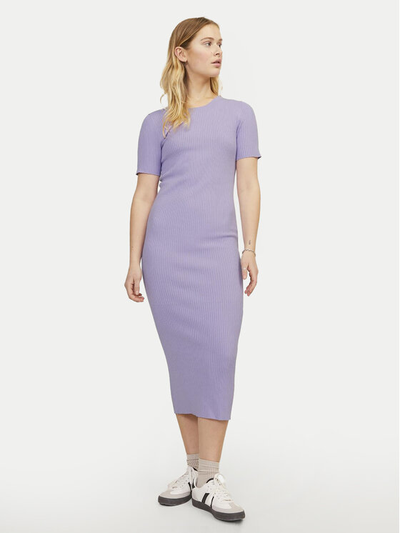 JJXX Úpletové šaty Ellie 12254342 Fialová Slim Fit