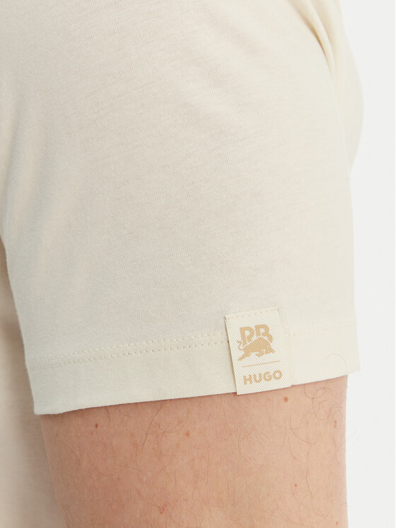 HUGO HUGO Tricou Dlix_RB 50559696 Écru Regular Fit