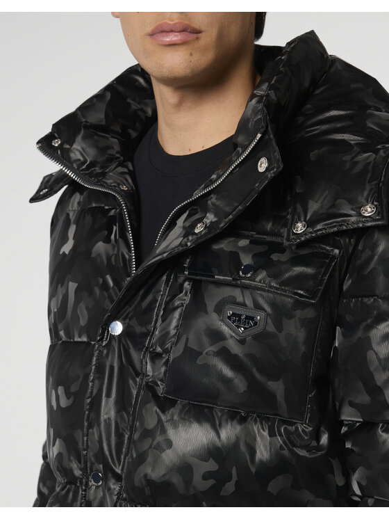 PHILIPP PLEIN PHILIPP PLEIN Kurtka zimowa 28621 Czarny Regular Fit