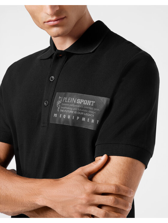 Plein Sport Plein Sport Polokošile 14261 Černá Slim Fit