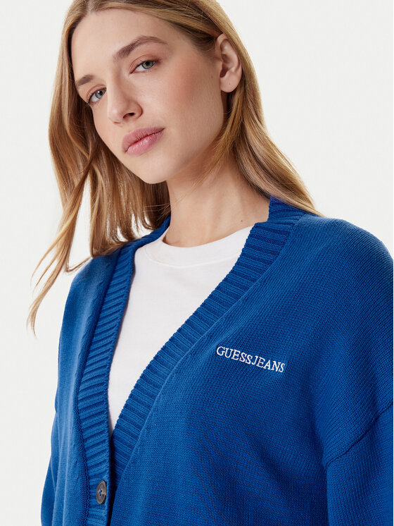 Guess Jeans Guess Jeans Strickjacke W4BR81 Z3HM1 Blau Regular Fit