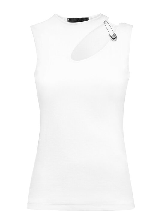 PHILIPP PLEIN PHILIPP PLEIN Tank top 8093 Biały Skin Tight Fit