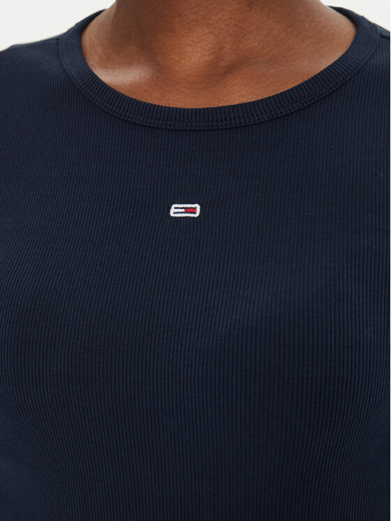 Tommy Jeans Tommy Jeans Blúz Essential DW0DW17387 Sötétkék Slim Fit