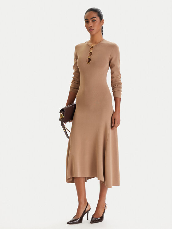 KARL LAGERFELD KARL LAGERFELD Džemper haljina B1W13003 Bež Regular Fit