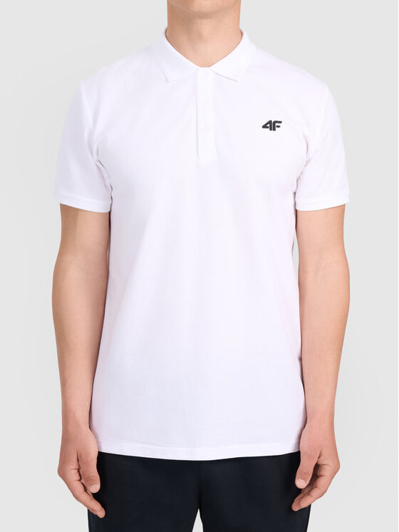 4F 4F Polo TPTSM0771-10 Biały Active Fit