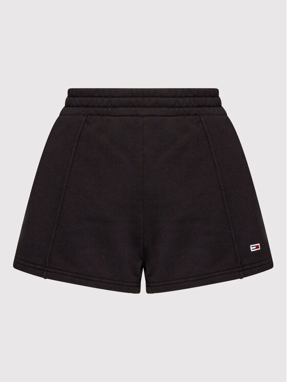 Tommy Jeans Tommy Jeans Sportske kratke hlače Essential DW0DW12626 Crna Regular Fit