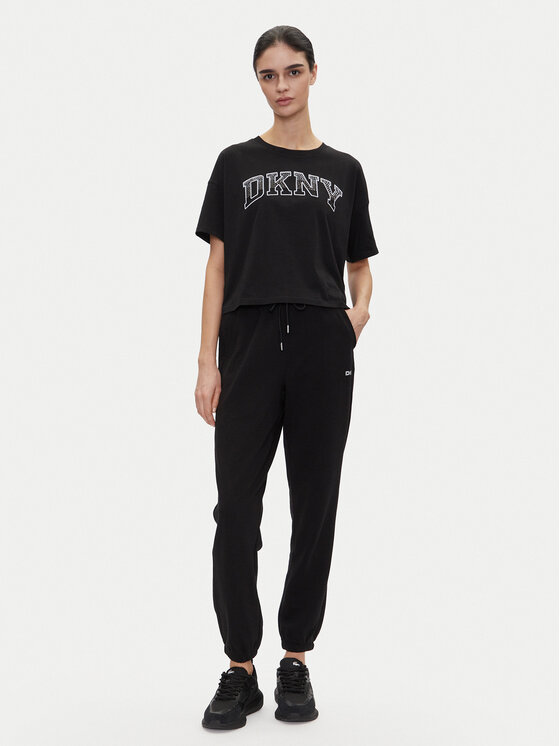 DKNY Sport DKNY Sport Спортивні штани DP5P3632 Чорний Relaxed Fit