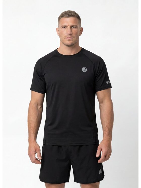 PITBULL PITBULL Koszulka techniczna RUNWAY Czarny Regular Fit