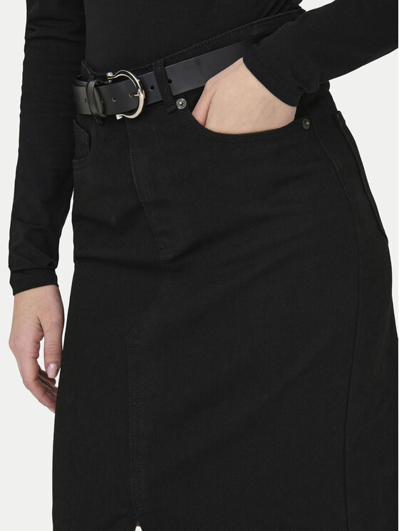 ONLY ONLY Φούστα τζιν Siri 15324365 Μαύρο Regular Fit