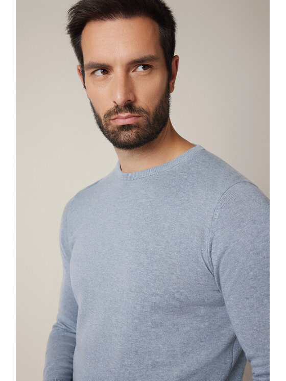 Lancerto Lancerto Sweter Joakim SW073225000043 Niebieski Regular Fit