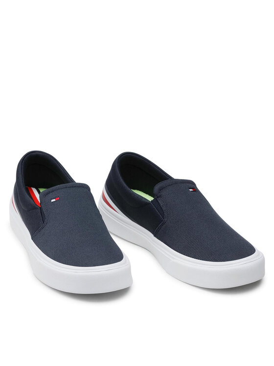 Tommy Hilfiger Tommy Hilfiger Гуменки Lightweight Stripes Slip On FM0FM03613 Тъмносин
