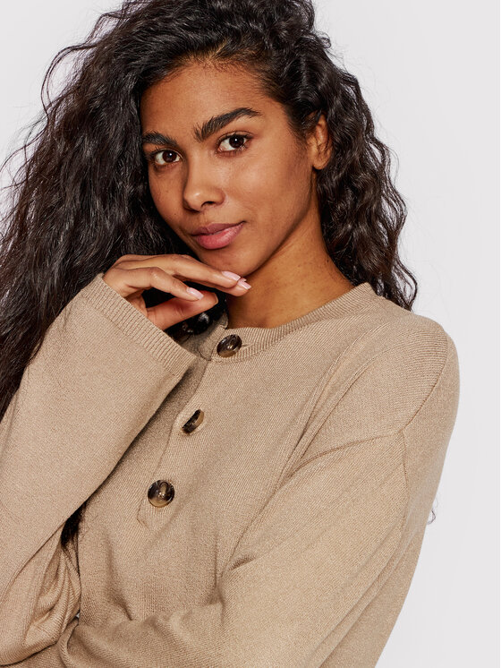 NA-KD NA-KD Πουλόβερ Knitted 1100-005425-1844-003 Μπεζ Oversize