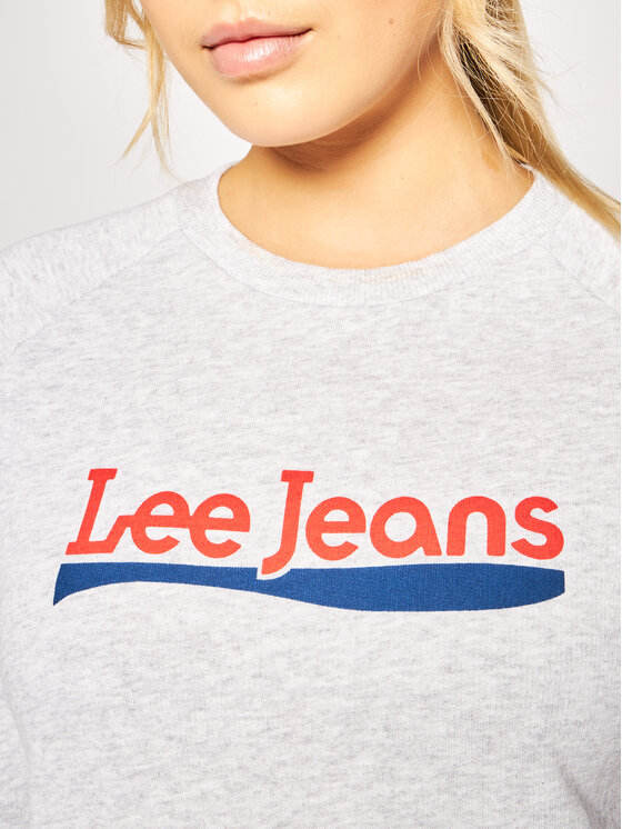 Lee Lee Felpa Crew L53KBR03 112112371 Grigio Regular Fit