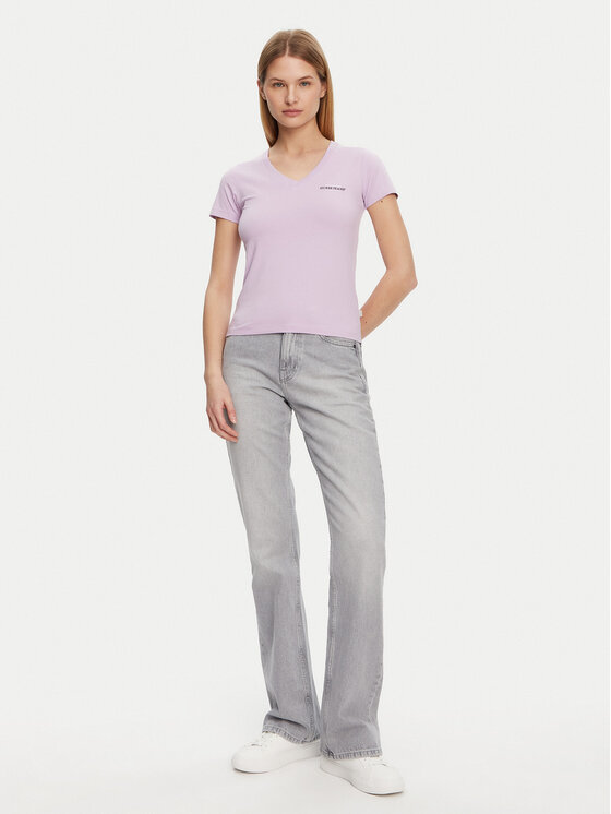 Guess Jeans Guess Jeans T-Shirt W4YI23 J1314 Violett Slim Fit