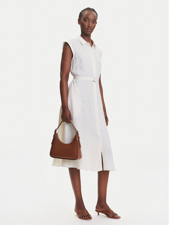 Marella Marella Vestito chemisier Rodesia 2515221262 Écru Regular Fit