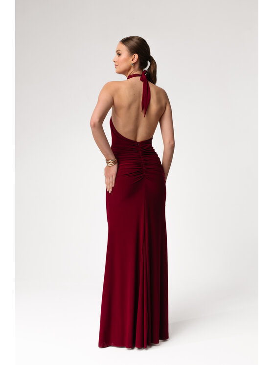 Aurora Aurora Sukienka wieczorowa Alice Bordowy Feminine Fit