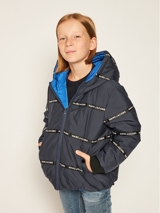 Giubbotto piumino W26096 D Blu scuro Regular Fit