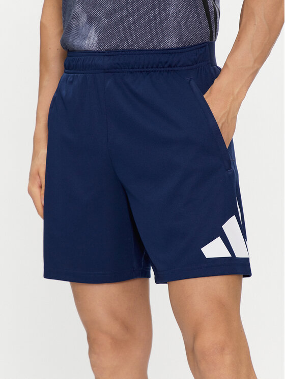 Adidas Športne Kratke Hlače Train Essentials Logo Training Shorts IB8124 Modra Regular Fit