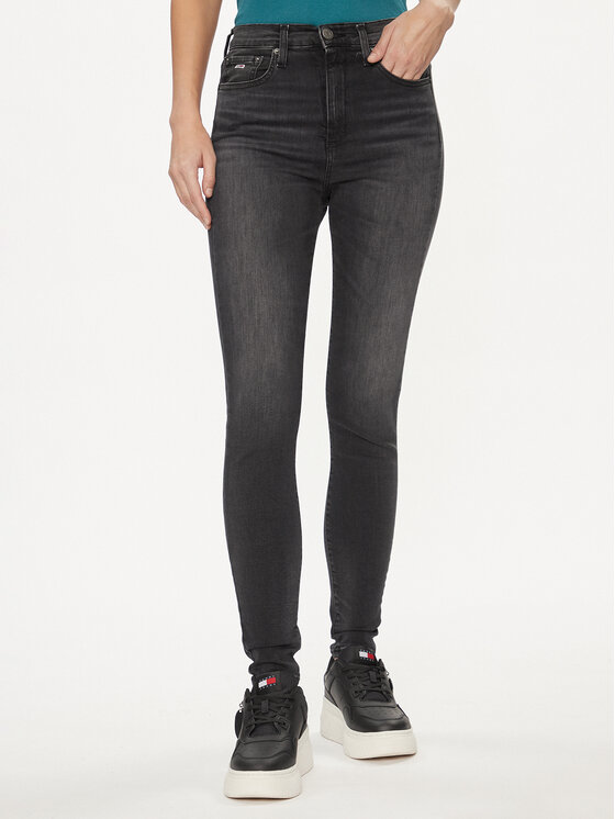 Tommy Jeans Džinsi Sylvia DW0DW17593 Melns Skinny Fit