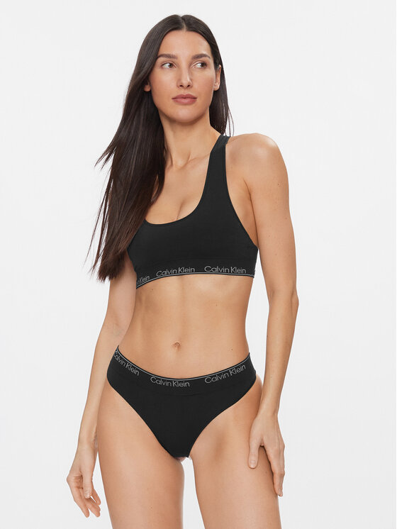 Calvin Klein Underwear Calvin Klein Underwear Top nedrček Racerback Bralette 000QF7317E Črna