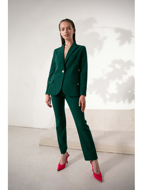 Makover Makover Giacca da abito K141 Verde Regular Fit