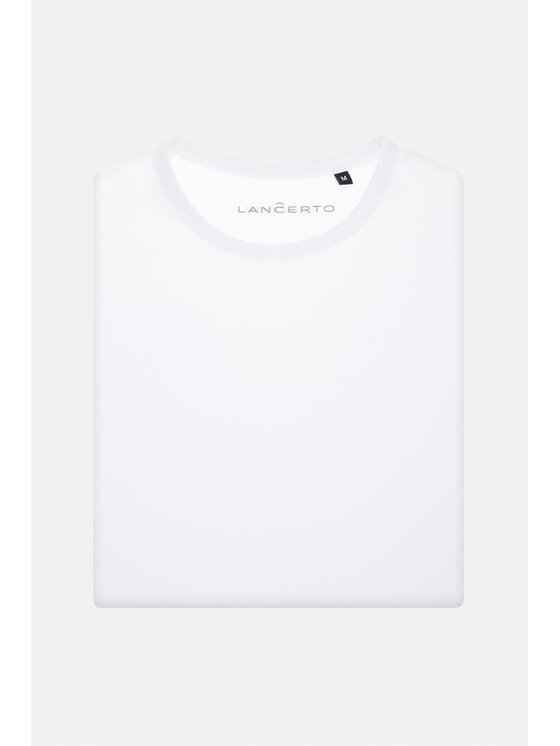 Lancerto Lancerto T-Shirt Zane TS073123000051 Biały Regular Fit
