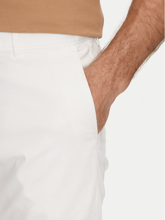 BOSS BOSS Чино панталони Chino_Slim 50510933 Бял Slim Fit