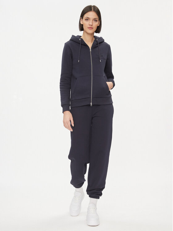 Gant Gant Majica dugih rukava Reg Tonal Shield Zip Hoodie 4200671 Tamnoplava Regular Fit