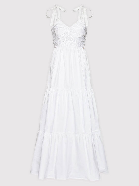Fracomina Fracomina Sommerkleid FP22SD3012W40001 Weiß Regular Fit