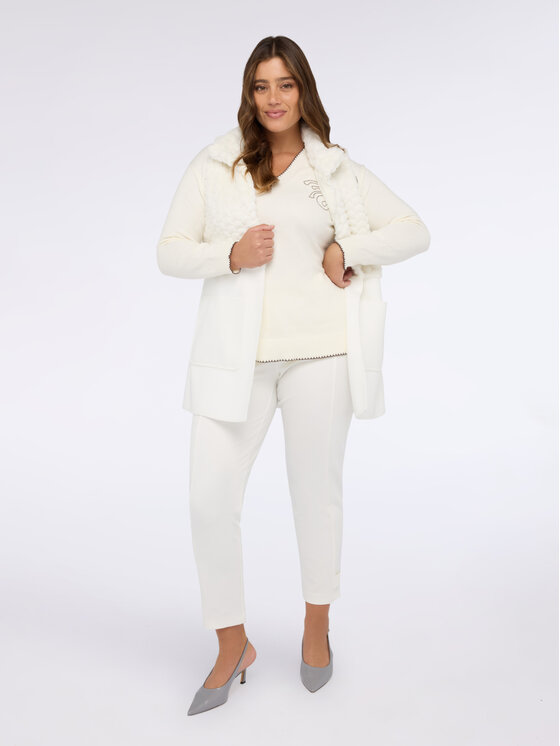 Fiorella Rubino Fiorella Rubino Cappotto L058L000070N011 Bianco Regular Fit