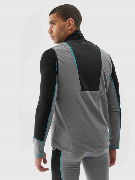 4F 4F Gilet 4FAW23TVJAM043-24S Grigio Regular Fit