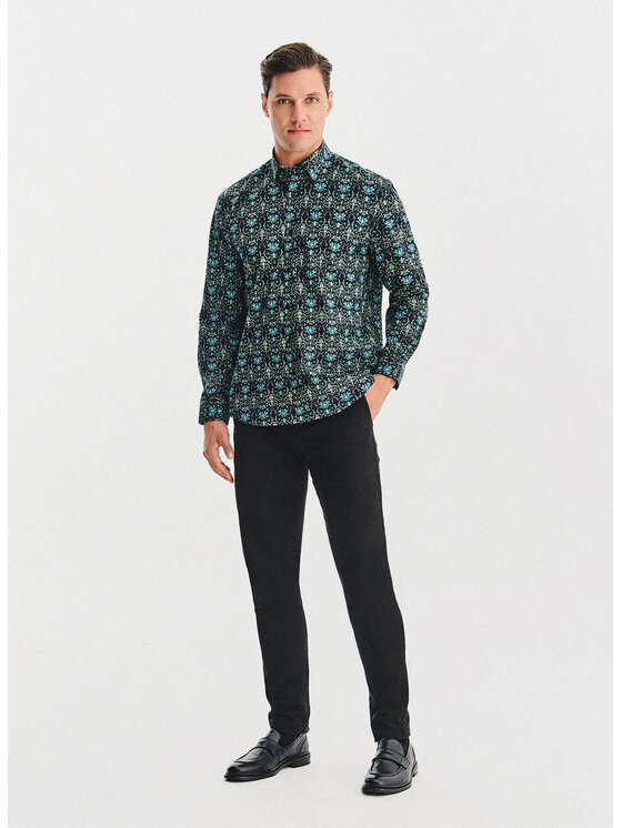 Pako Lorente Pako Lorente Koszula P25WN-1X-070 Czarny Regular Fit