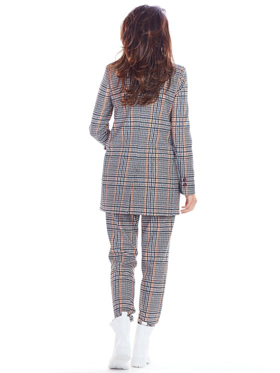 Awama Awama Marynarka A364 Granatowy Basic Fit