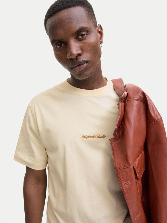 Jack & Jones Jack & Jones Marškinėliai Norrebro 12282892 Écru Relaxed Fit