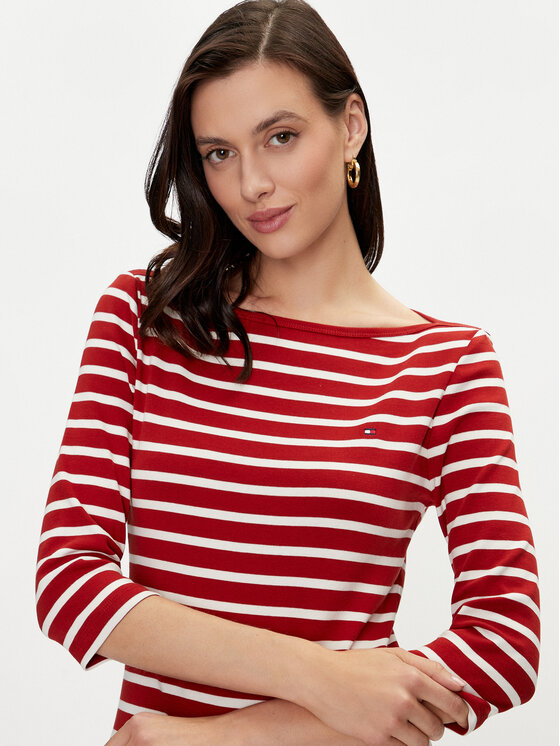 Tommy Hilfiger Tommy Hilfiger Blúz New Cody WW0WW40589 Piros Slim Fit