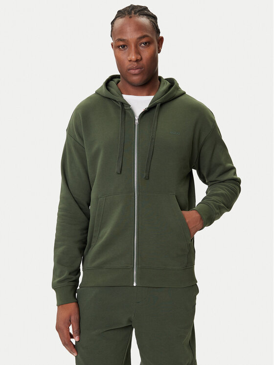 HUGO HUGO Mikina Dapozip 50548651 Zelená Relaxed Fit