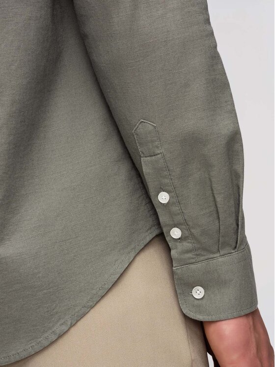 Ombre Ombre Koszula K704 Khaki Regular Fit