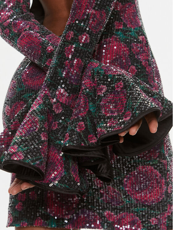 ROTATE ROTATE Koktejlové šaty 112353 Růžová Slim Fit