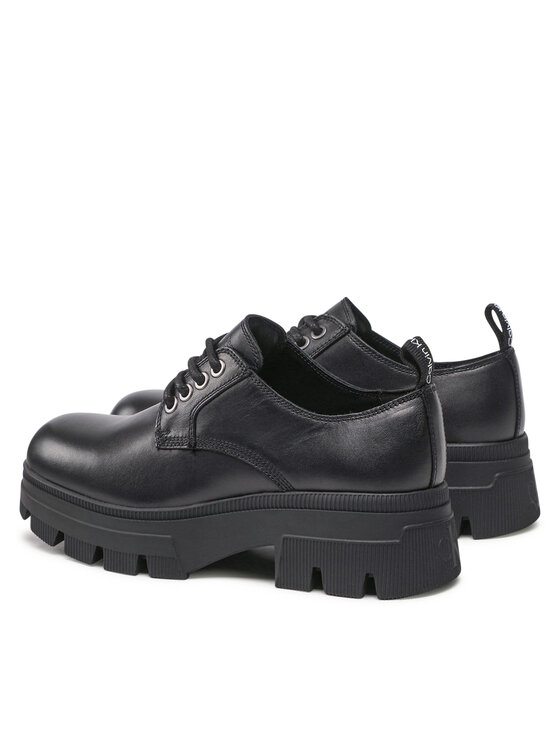 Calvin Klein Jeans Calvin Klein Jeans Pusbačiai Chunky Combat Derby Wn YW0YW00745 Juoda