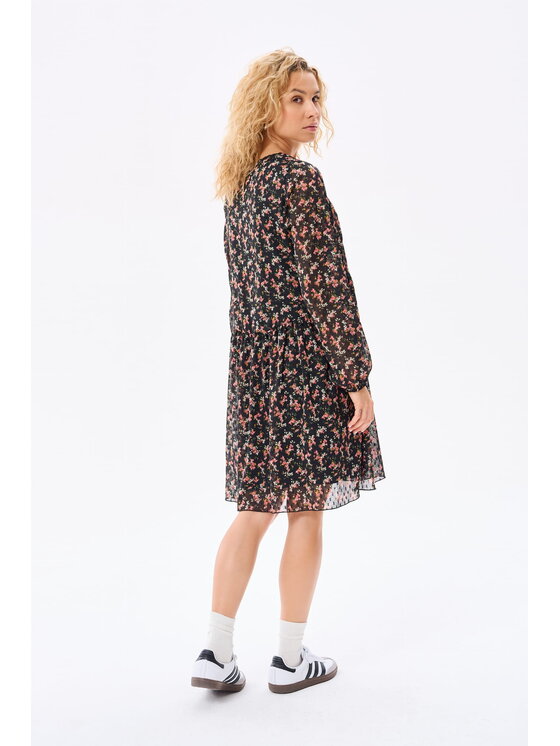blue shadow blue shadow Sukienka codzienna Monka Czarny Regular Fit
