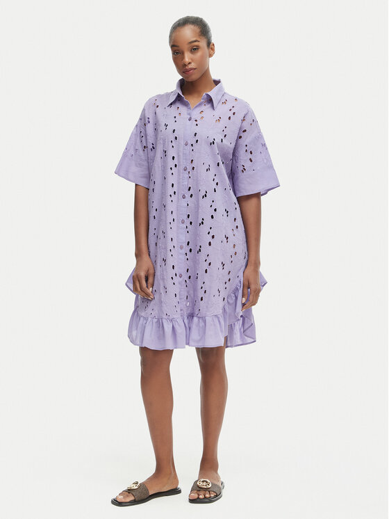 Iconique Iconique Vasarinė suknelė Emily IC26-001 Šviesiai violetinė Relaxed Fit