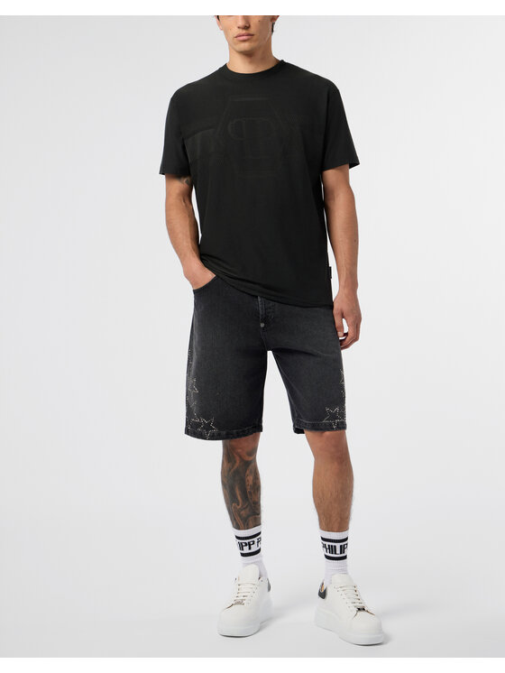 PHILIPP PLEIN PHILIPP PLEIN T-Shirt 29878 Černá Regular Fit
