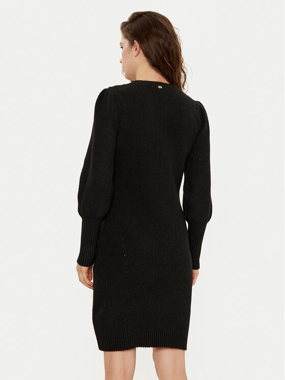 Gaudi Gaudi Kootud kleit 421BD13010 Must Regular Fit