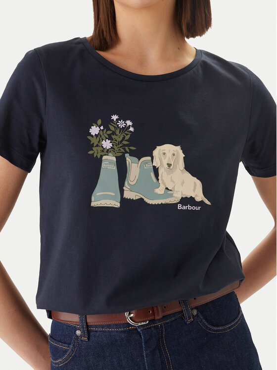 Barbour Barbour T-Shirt Brambles LTS0712NY73 Dunkelblau Regular Fit