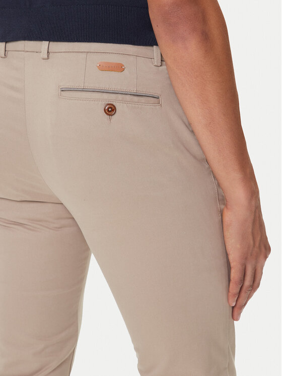 Bugatti Bugatti Medžiaginės kelnės 4220 16224 Smėlio Slim Fit