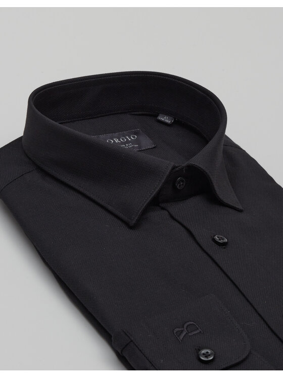 Borgio Borgio Koszula rosazza 00642 Czarny Slim Fit